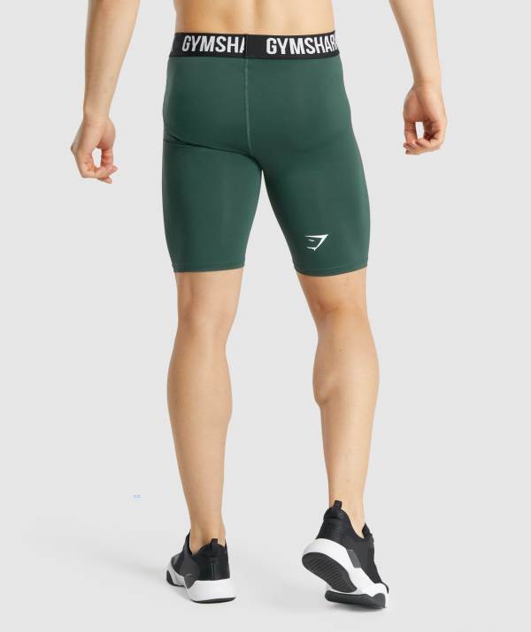 Panske Šortky Gymshark Element Baselayer Tmavo Zelene | FD9103627